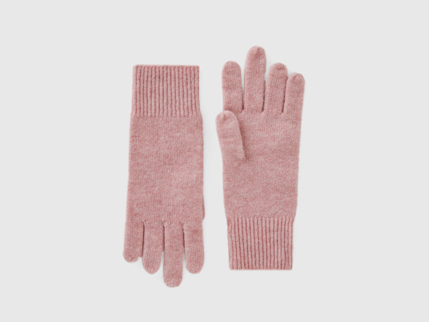 Guanti in filato riciclato da donna rosa | Benetton Outlet