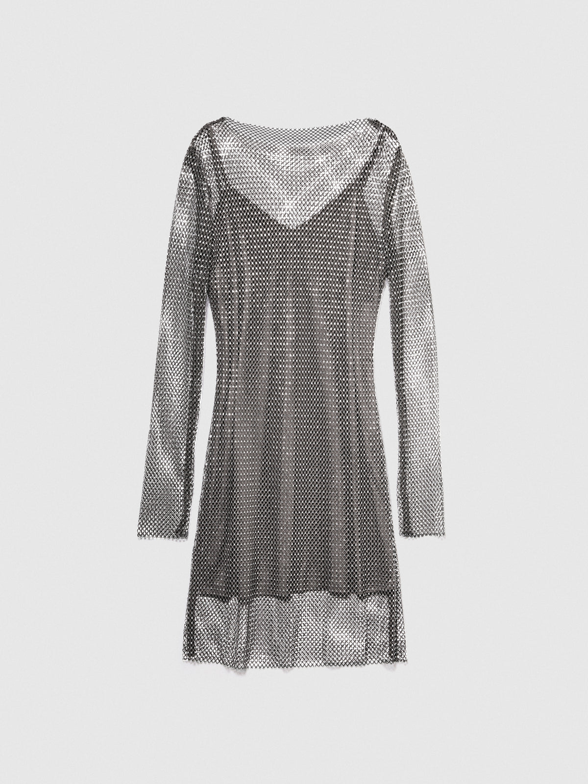 Vestito a rete con strass