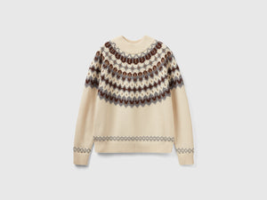 Maglia lupetto jacquard