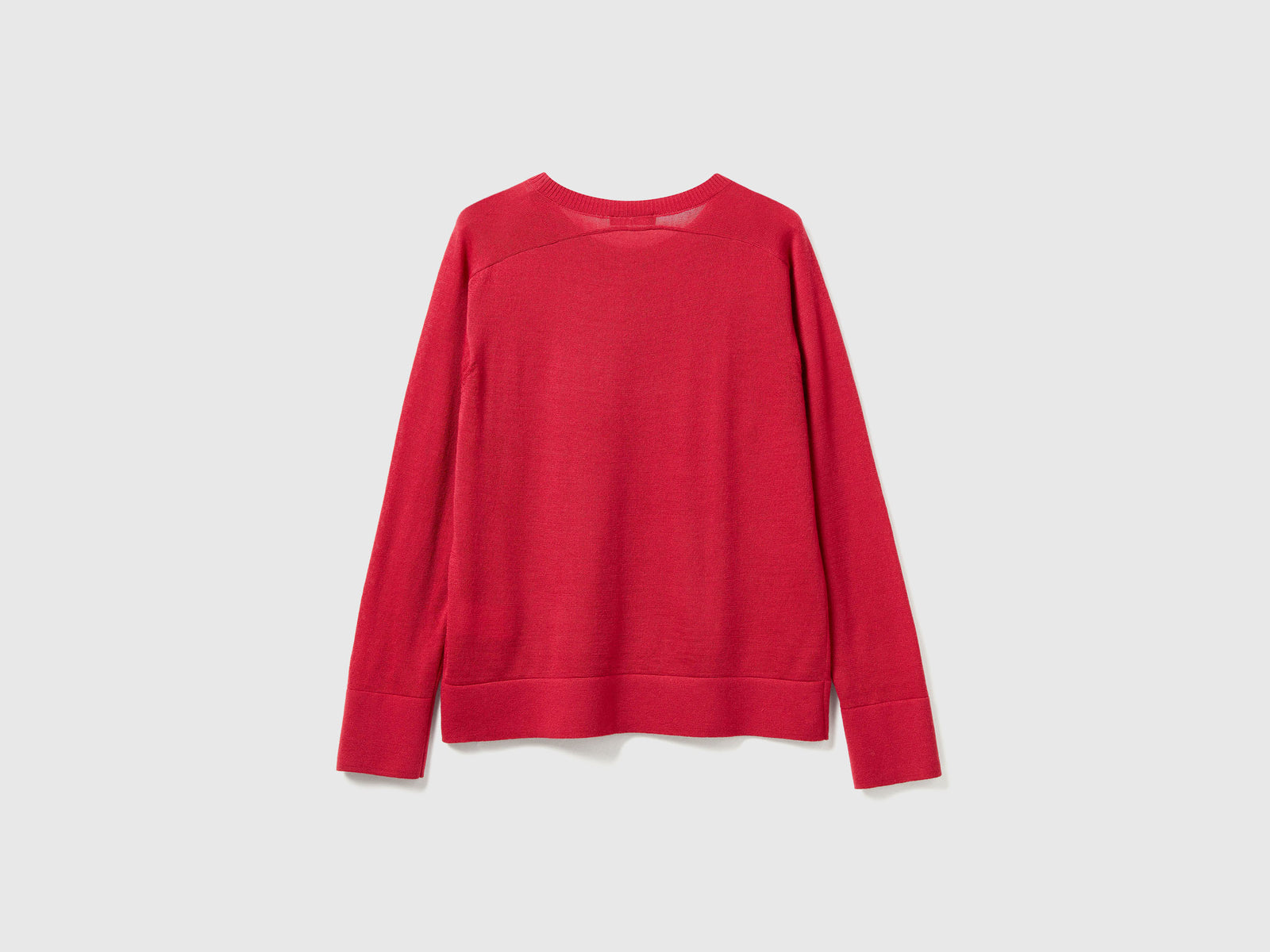 Maglia in pura lana Merino da donna fragola 2 | Benetton Outlet