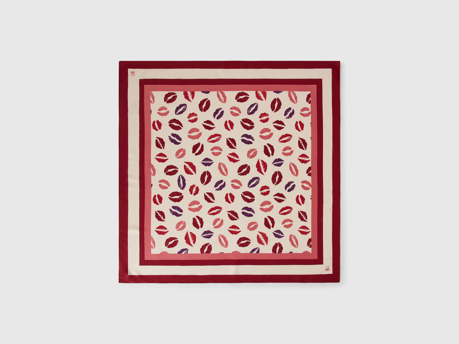 Foulard fantasia in tessuto da donna bianco panna | Benetton Outlet