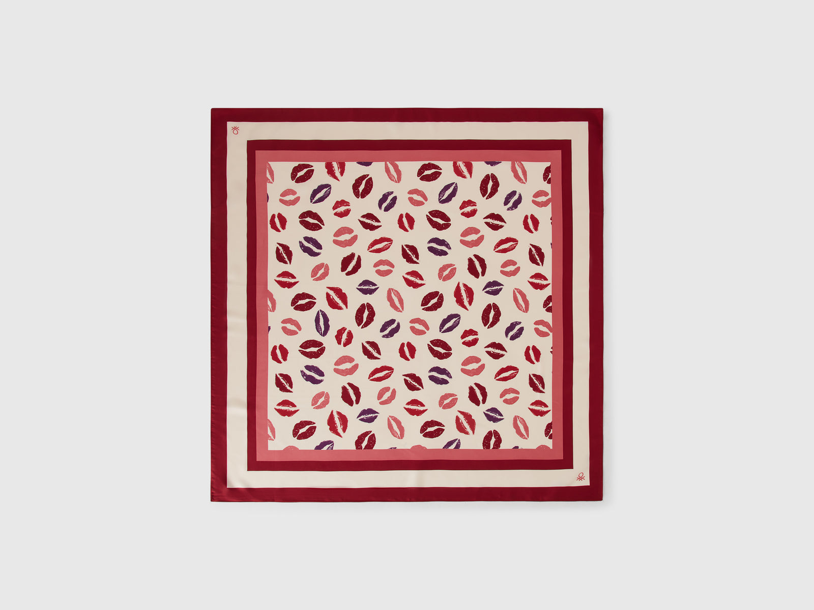 Foulard fantasia in tessuto da donna bianco panna | Benetton Outlet