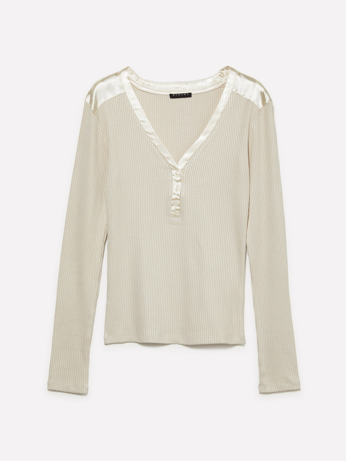 Maglietta slim fit a costine