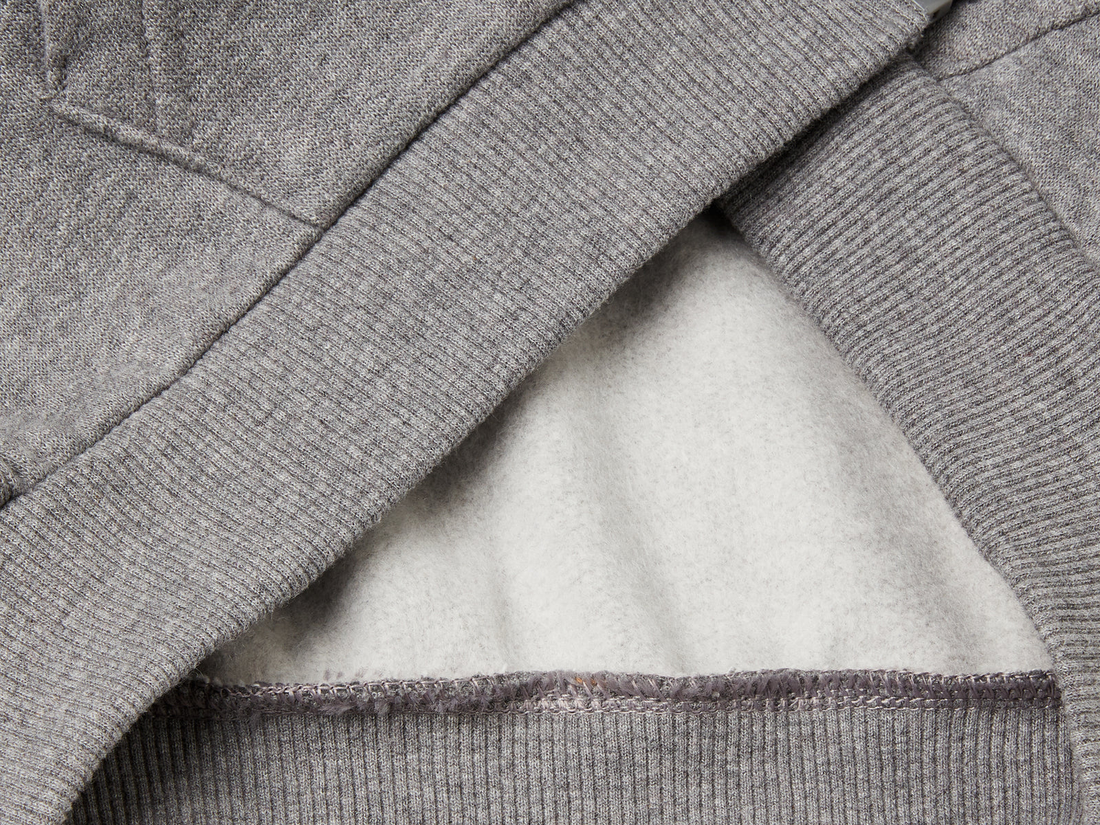 Felpa con cappuccio e zip da bimbo grigio scuro 3 | Benetton Outlet