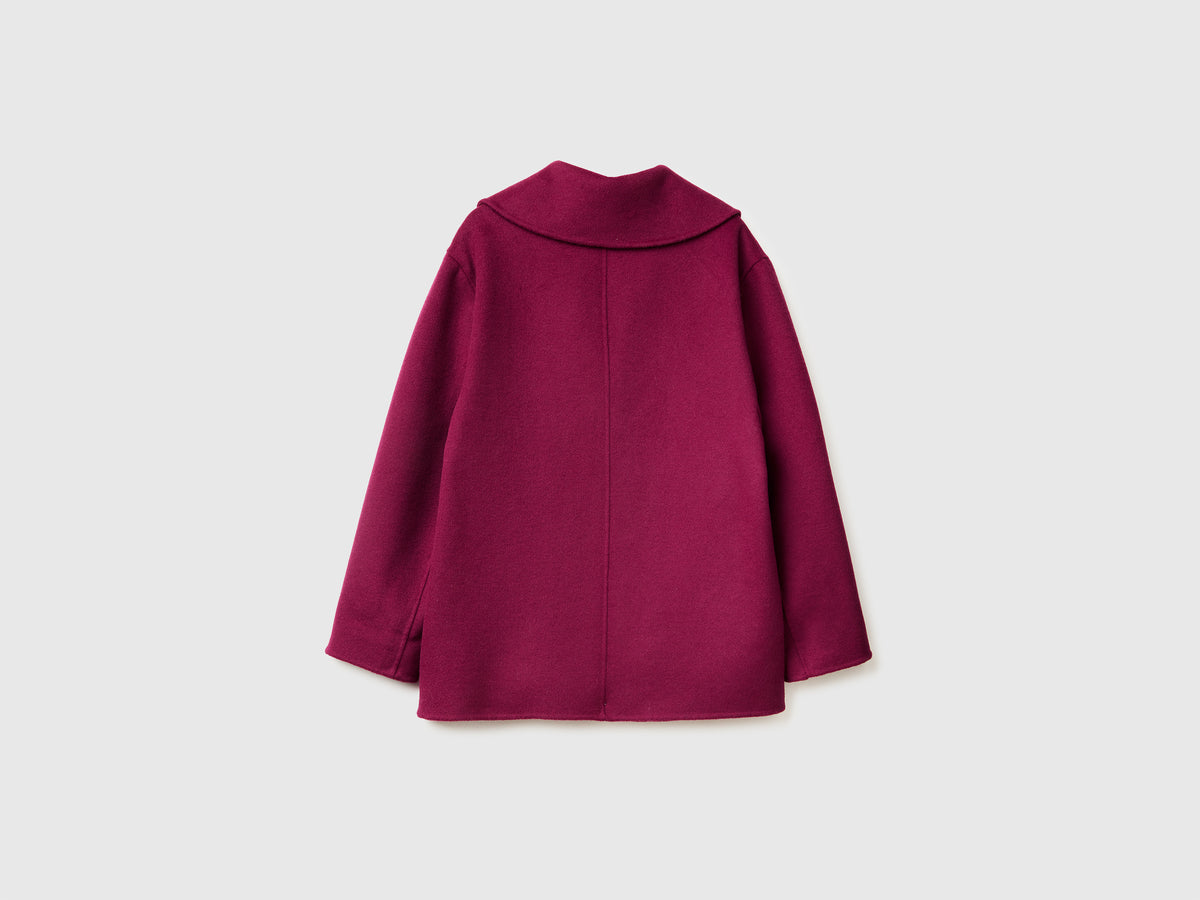 Cappotto doppiopetto in misto lana
