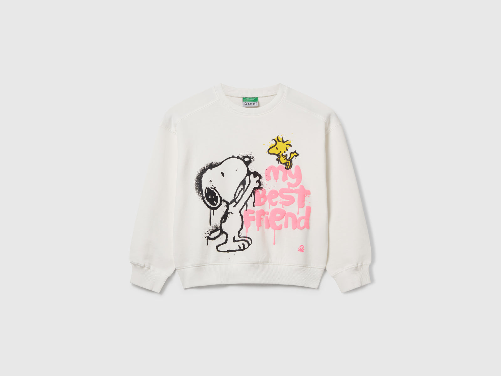 Felpa Snoopy ©Peanuts da bambina bianco panna | Benetton Outlet