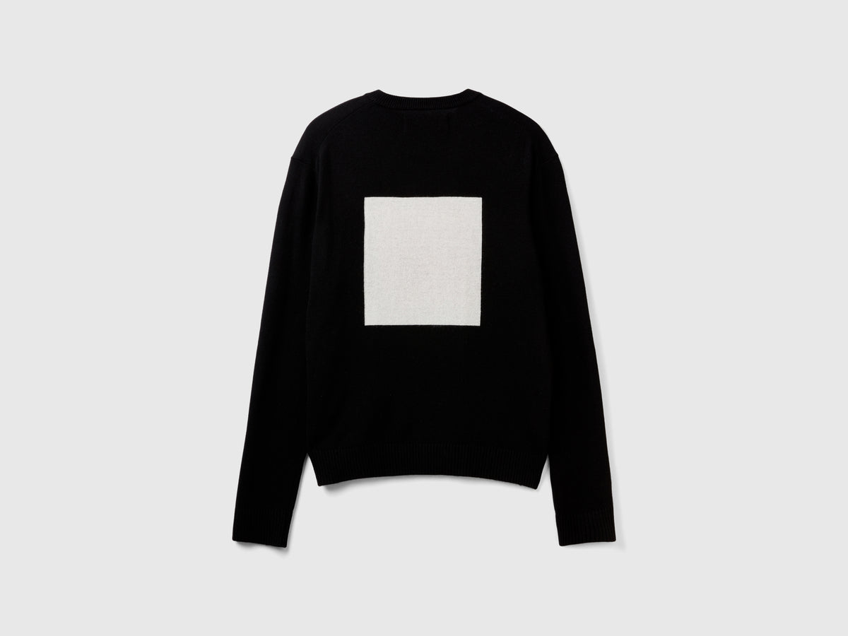 Maglione con intarsio