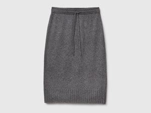 Gonna midi in misto cashmere