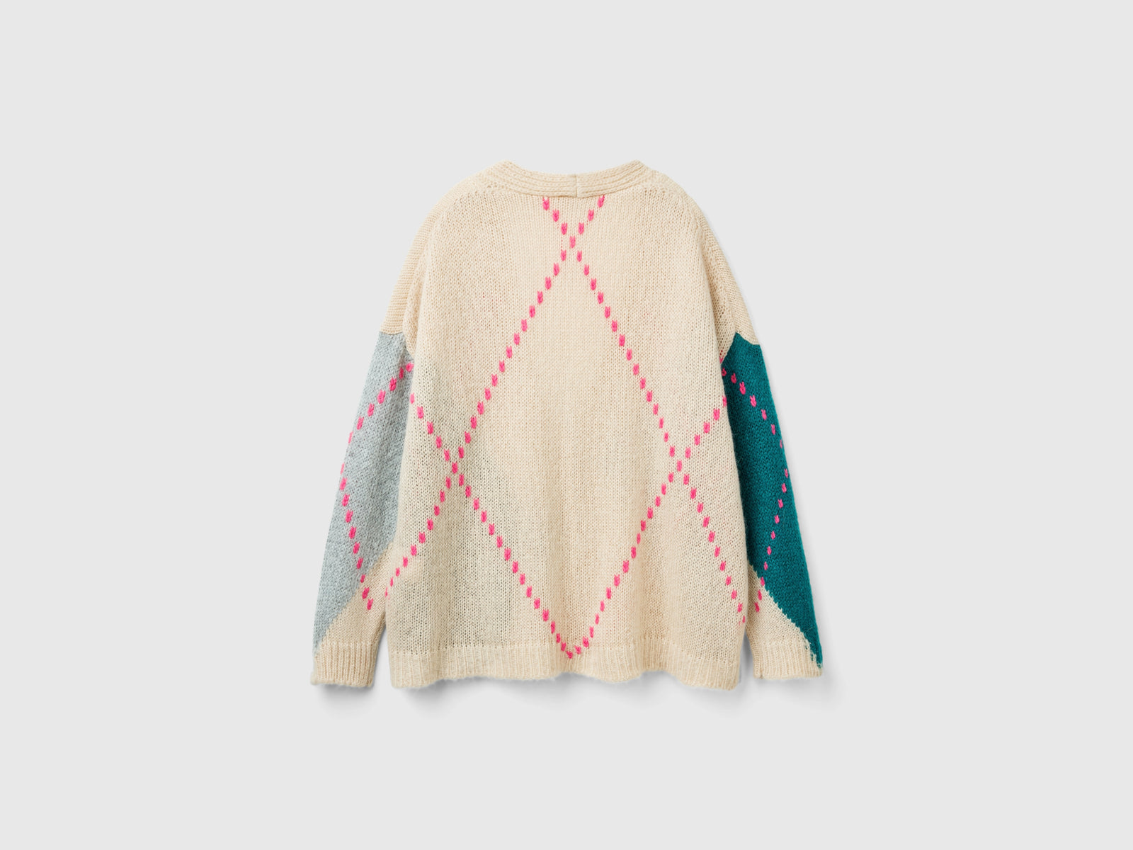 Cardigan boxy fit in misto mohair da donna multi-color 2 | Benetton Outlet