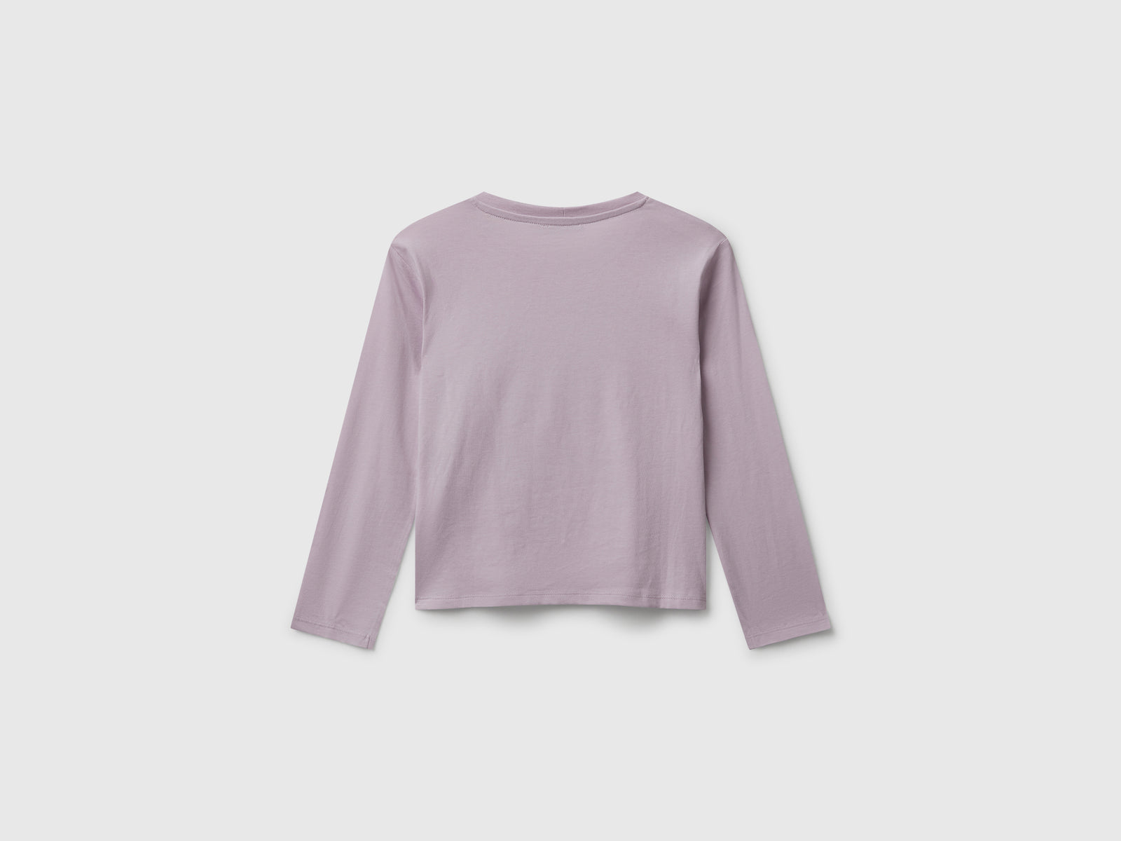 Maglietta con paillettes in cotone da bambina lavanda 2 | Benetton Outlet