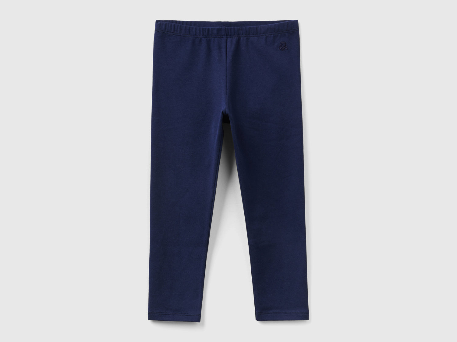 Leggings in cotone stretch da bimba blu scuro | Benetton Outlet