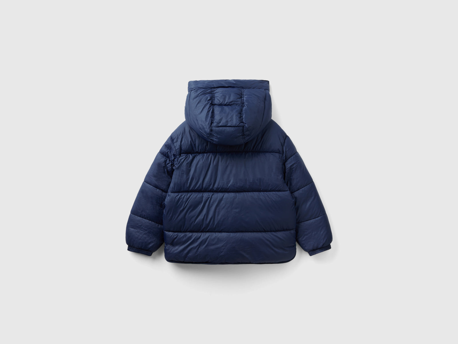 Piumino con cappuccio staccabile da bambino blu scuro 2 | Benetton Outlet