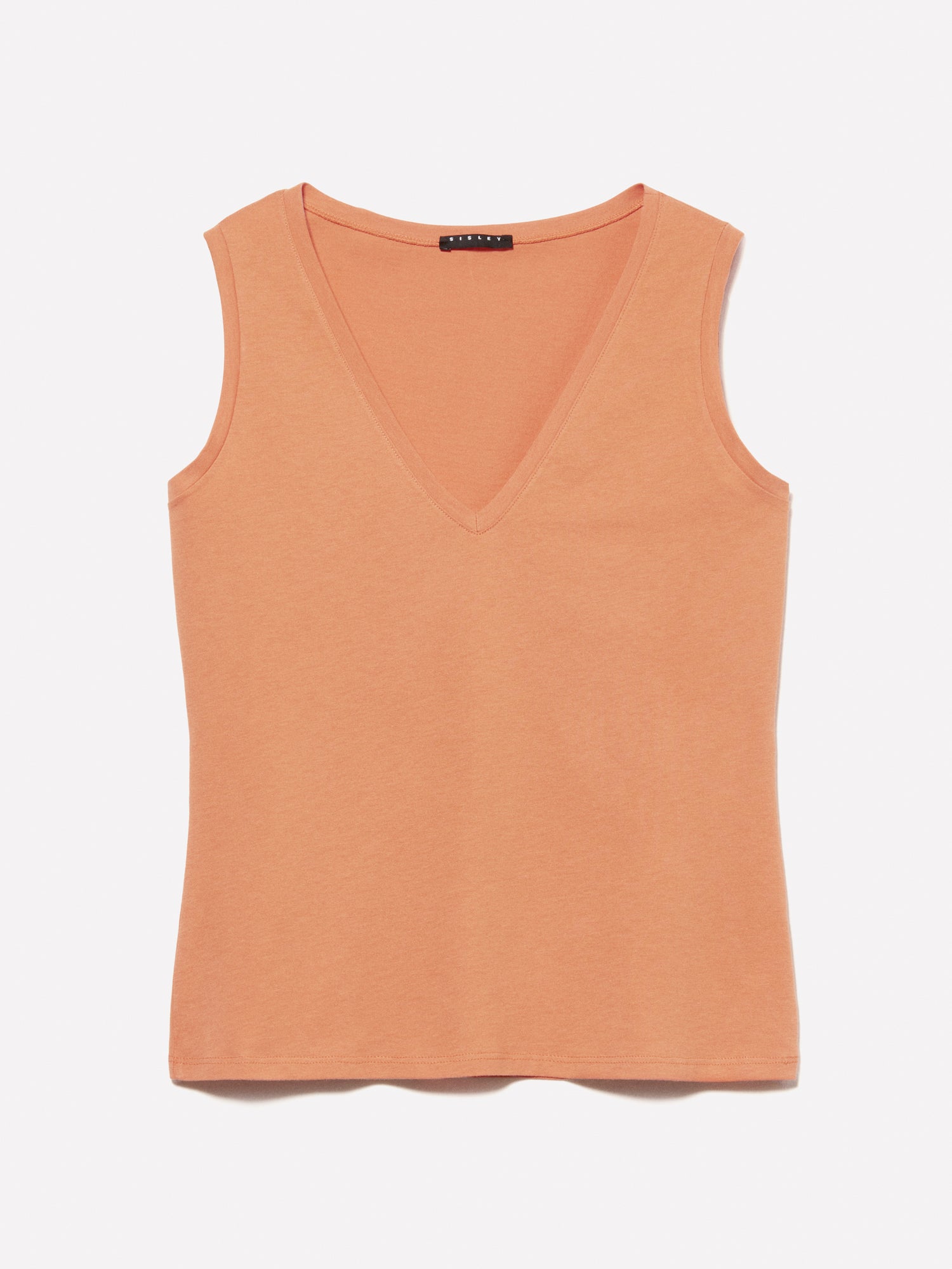 Canotta con scollo a V da donna arancione | Sisley Outlet