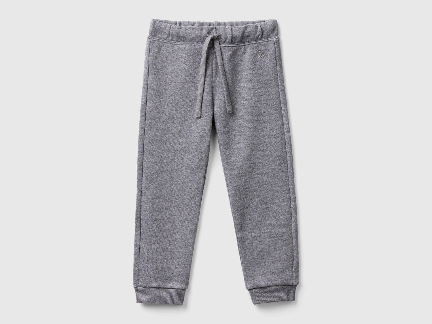 Pantaloni in felpa di cotone bio da bimba grigio scuro | Benetton Outlet