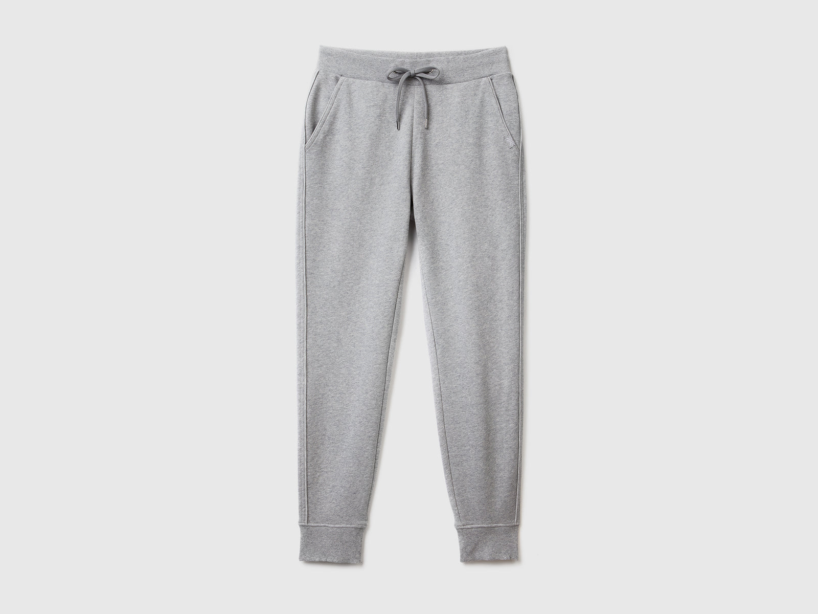 Pantaloni in felpa con coulisse da donna grigio chiaro | Benetton Outlet