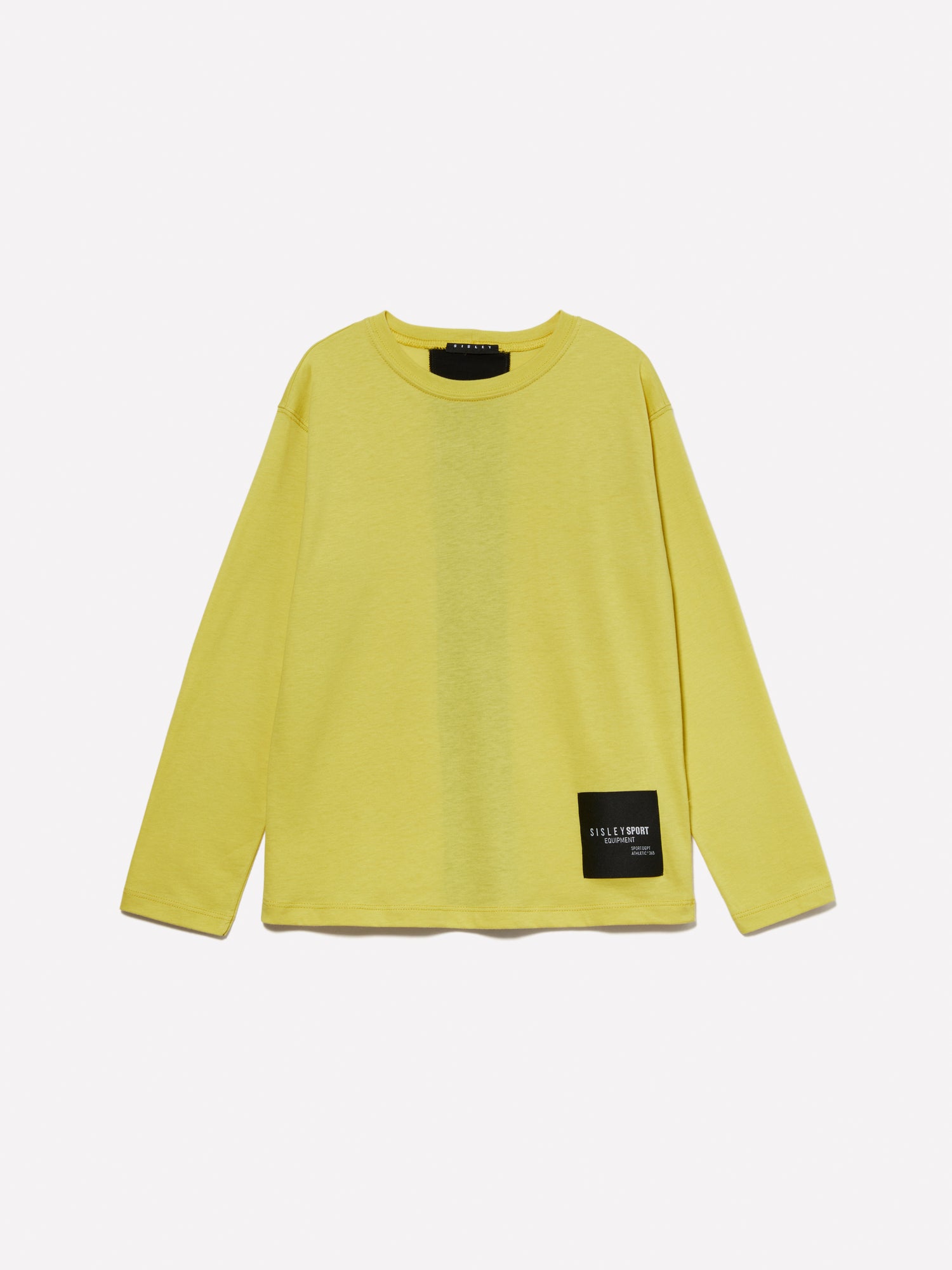 T-shirt 100% cotone bio con banda da bambino giallo | Sisley young Outlet