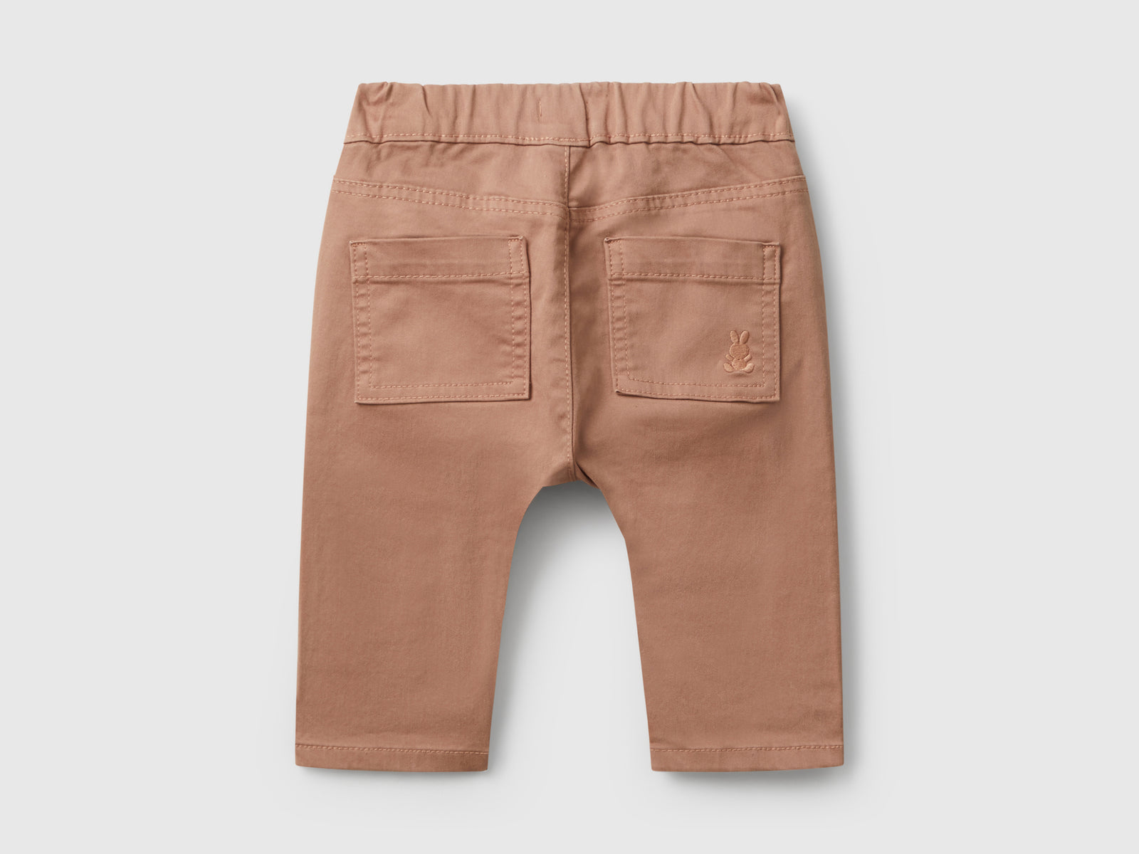 Pantaloni in misto cotone stretch da neonato cammello 2 | Benetton Outlet