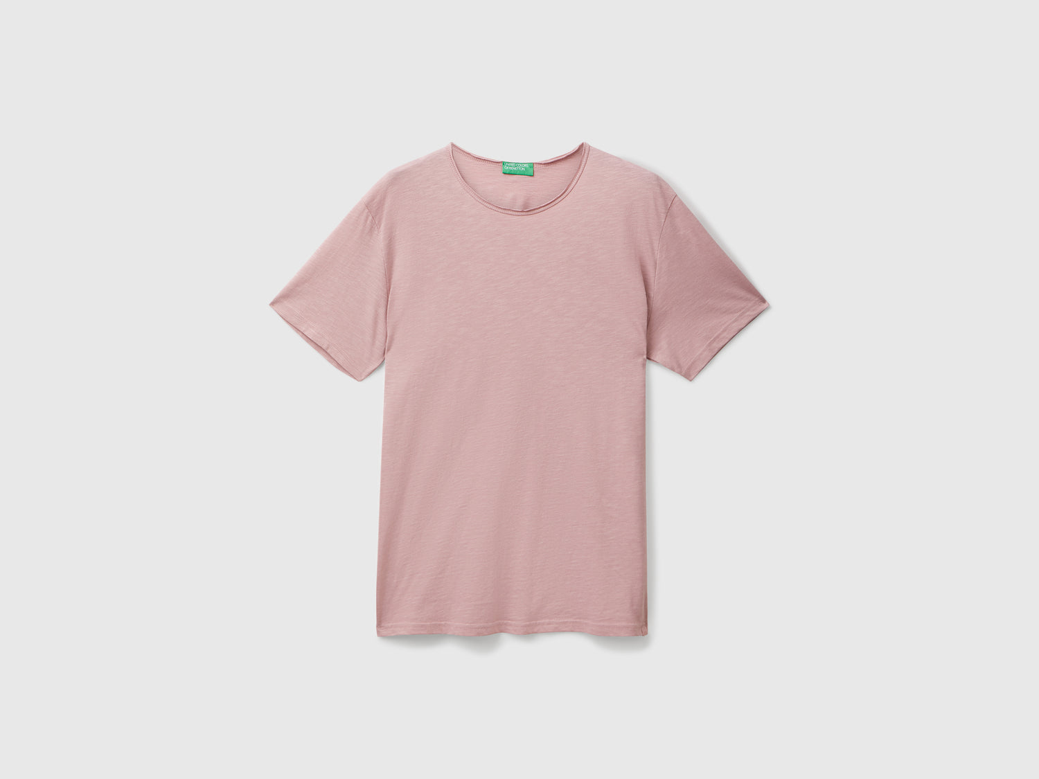 T-shirt in cotone fiammato da uomo malva | Benetton Outlet