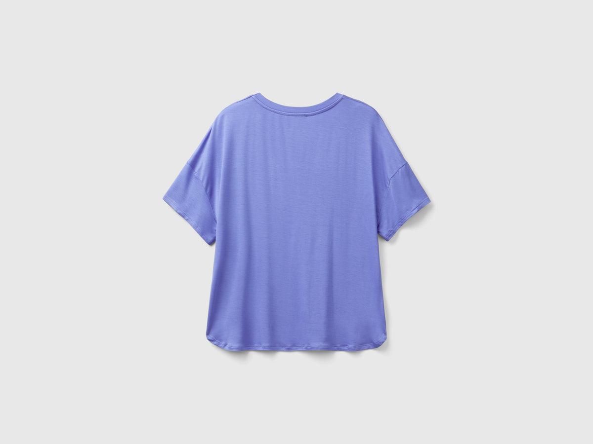 T-shirt in viscosa stretch