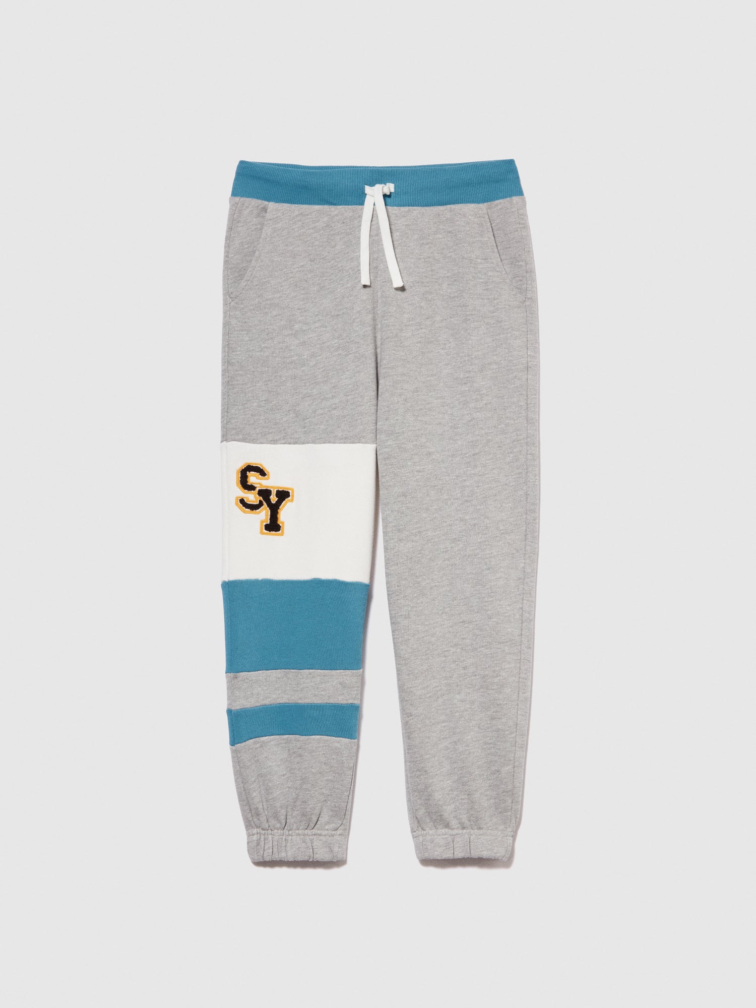 Joggers con color block da bambino grigio | Sisley young Outlet