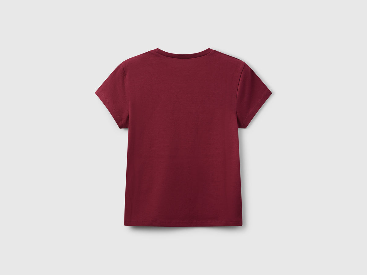T-shirt con logo glitter