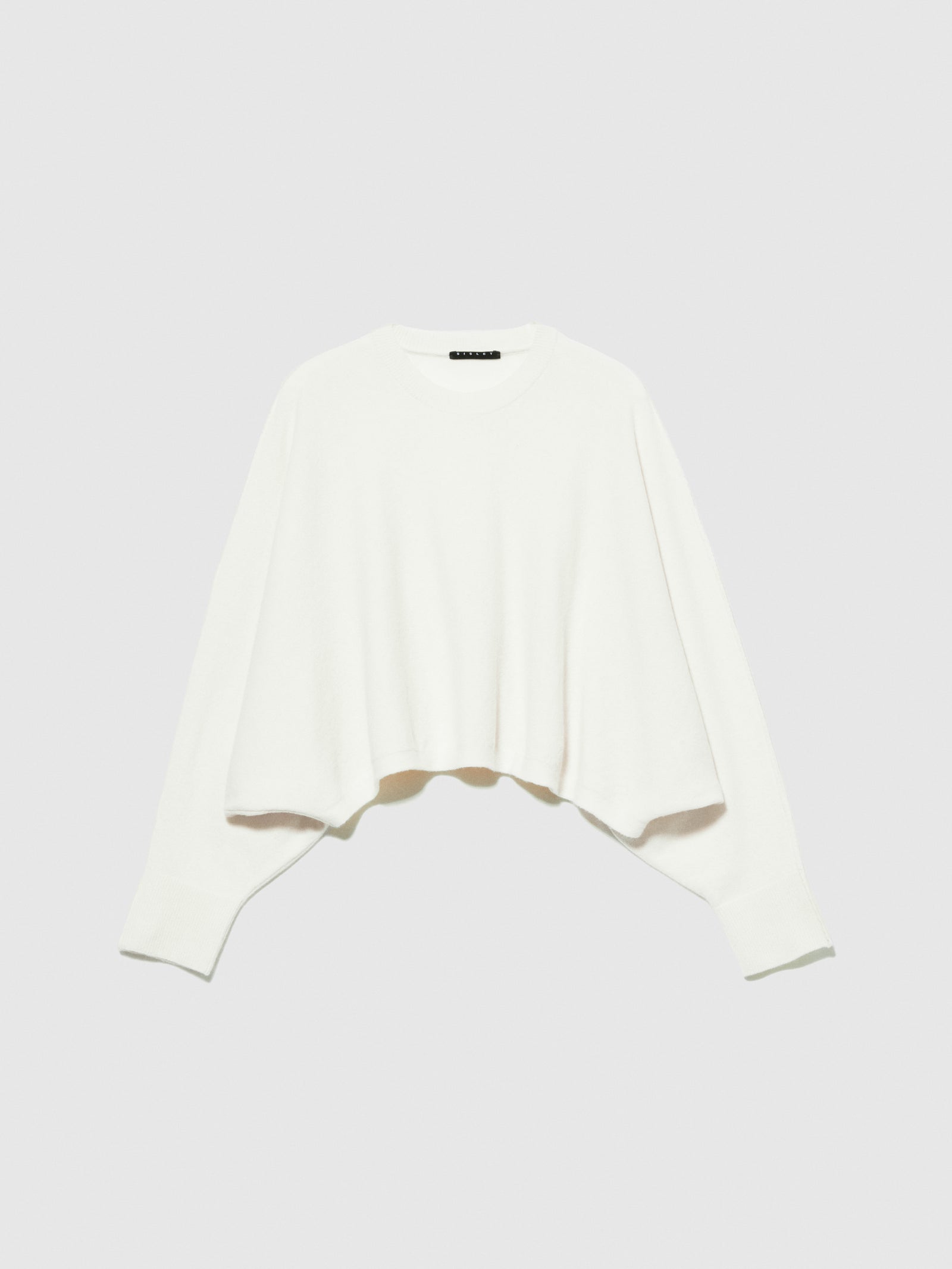 Maglia cropped da donna bianco panna | Sisley Outlet