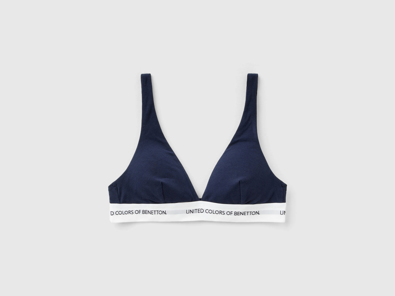 Reggiseno a triangolo in cotone bio da donna blu scuro | Benetton Outlet