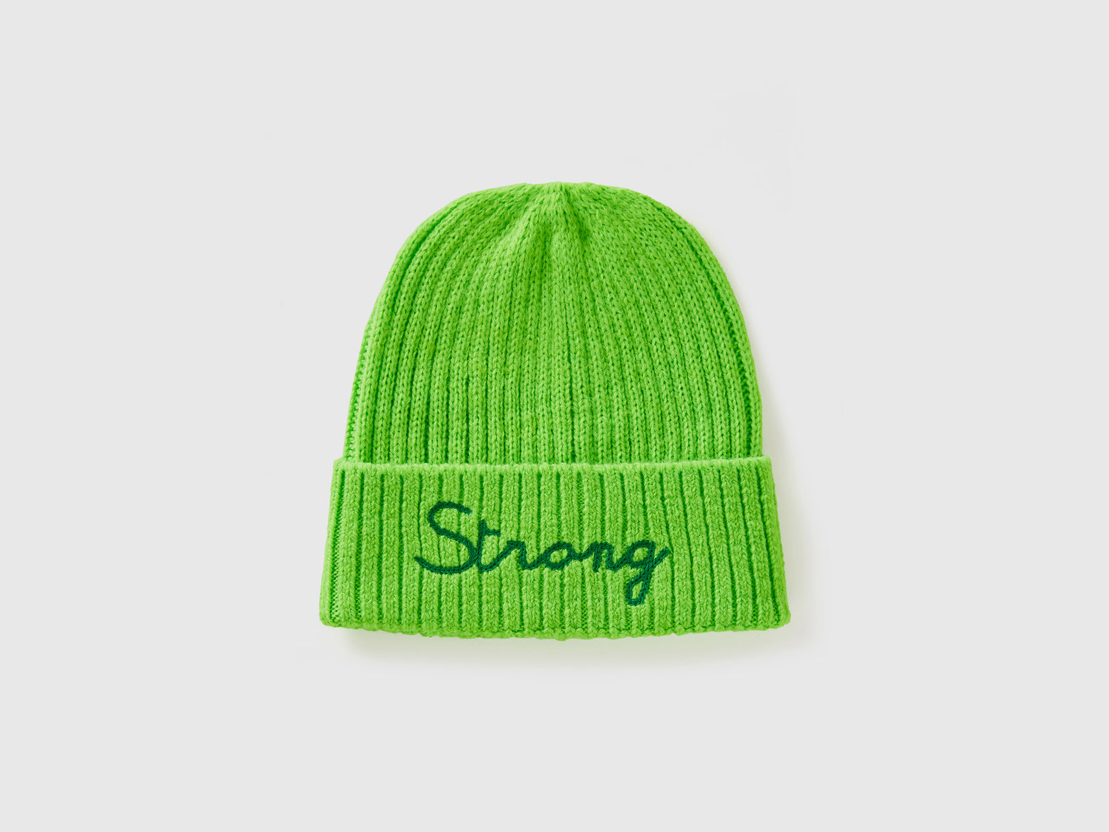 Cap with embroidery da bambino verde fluo | Benetton Outlet