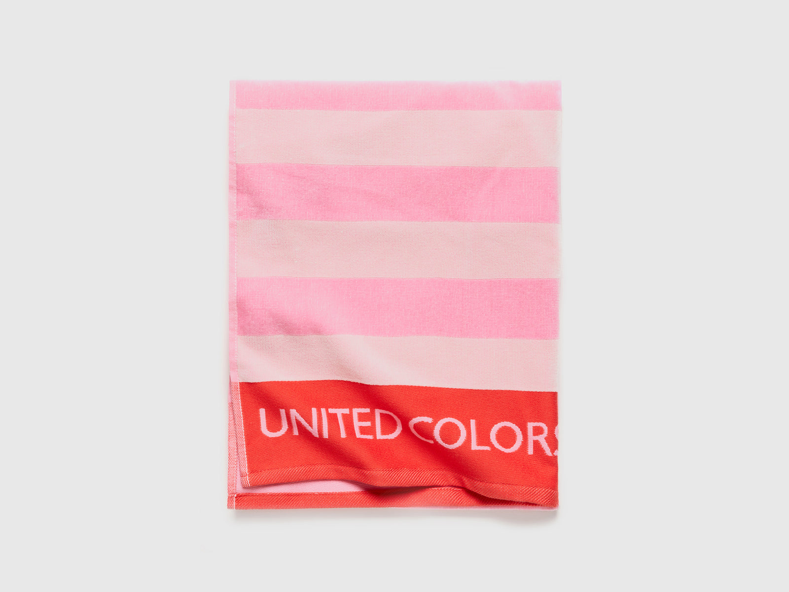 Telo mare a righe rosa e bianco da bambino multi-color 3 | Benetton Outlet