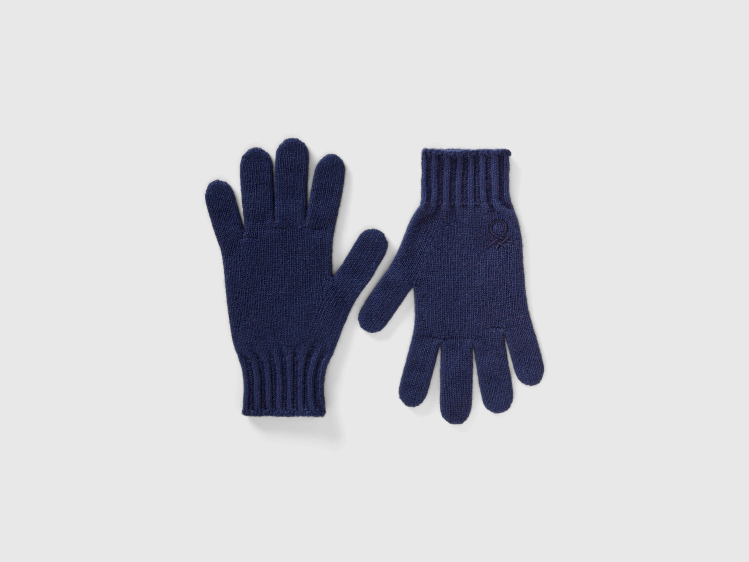Guanti in misto lana stretch da bambino blu scuro | Benetton Outlet