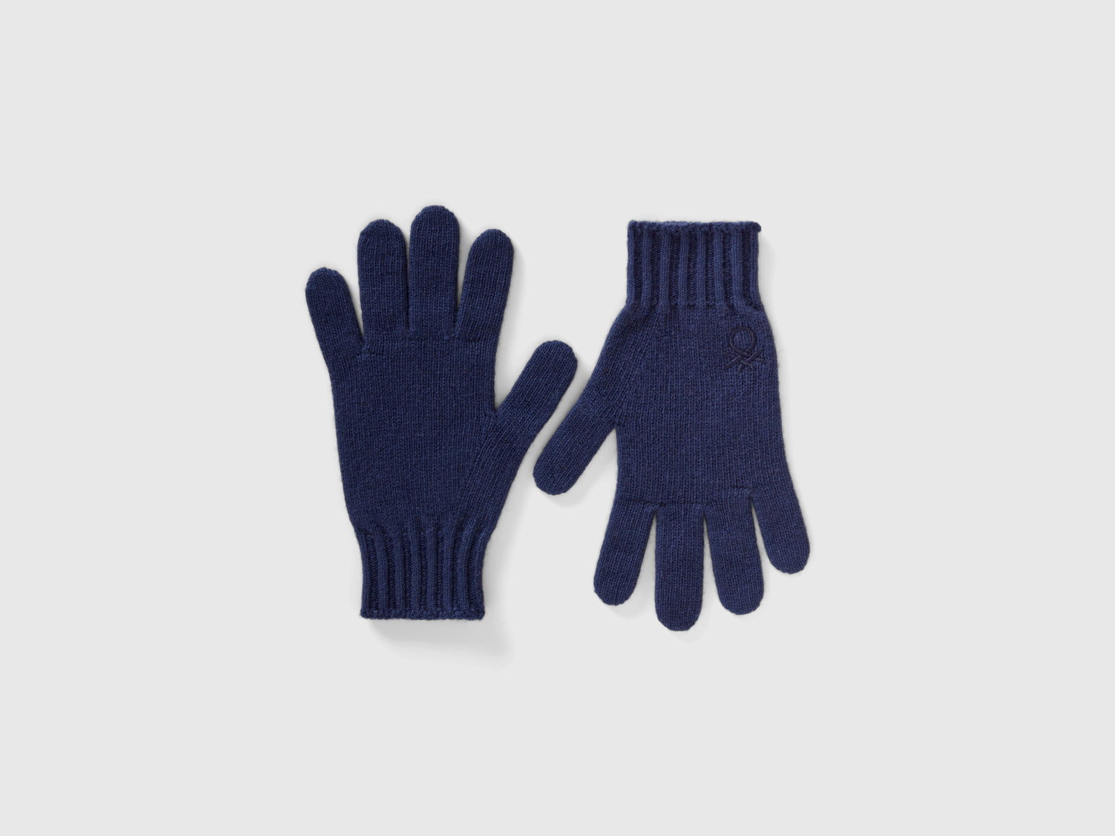 Guanti in misto lana stretch da bambino blu scuro | Benetton Outlet