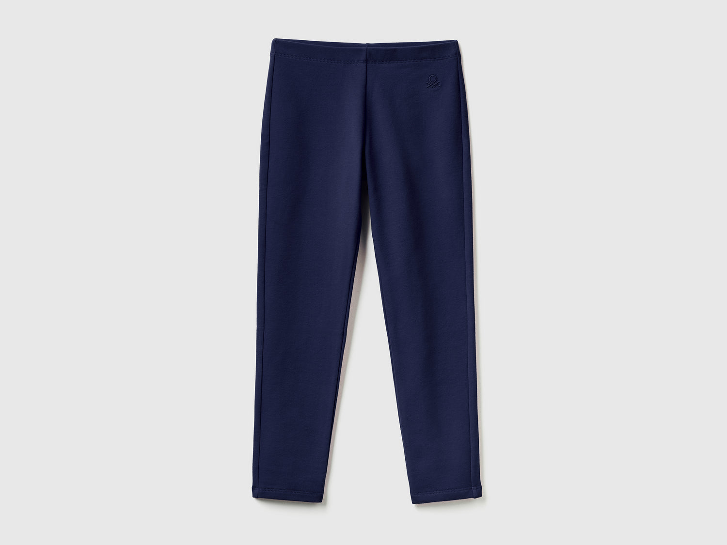Leggings in felpa stretch da bambina blu scuro | Benetton Outlet