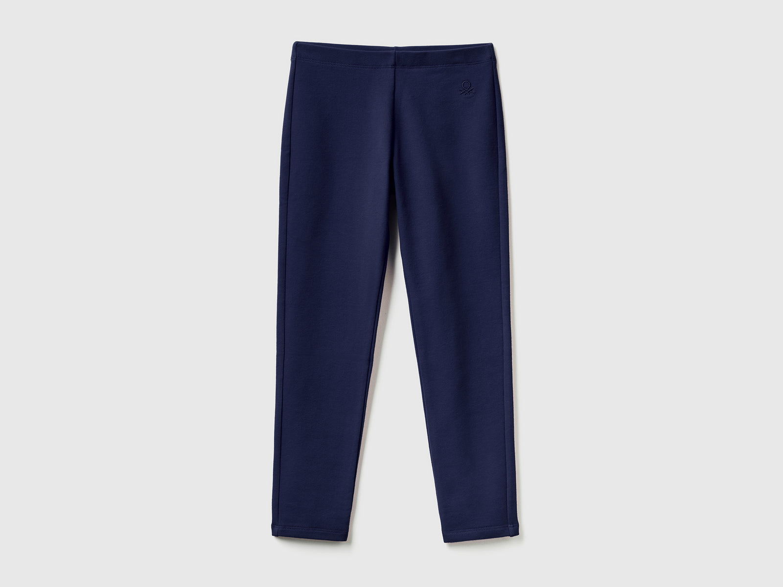 Leggings in felpa stretch da bambina blu scuro | Benetton Outlet
