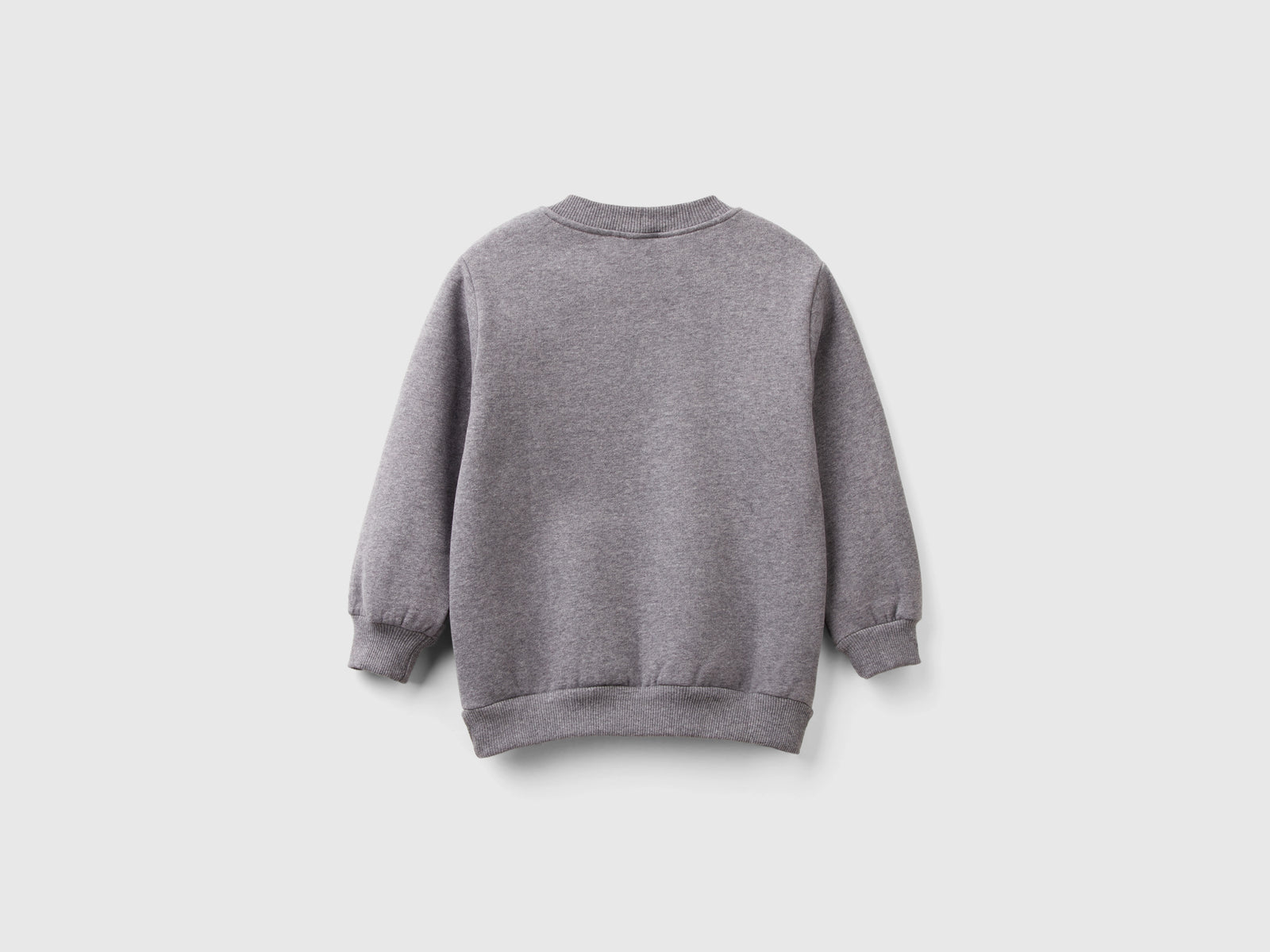 Calda felpa con tasca a marsupio da bimbo grigio scuro 2 | Benetton Outlet