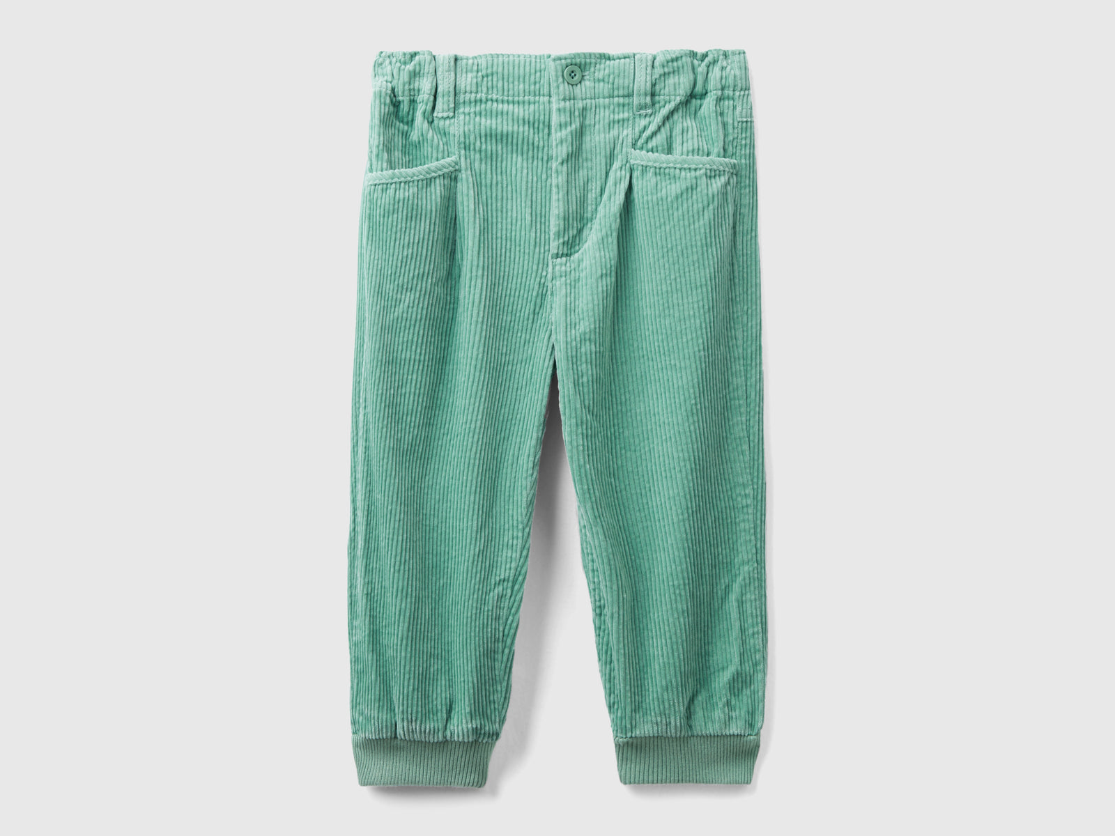 Pantaloni baloon fit in velluto da bimbo verde acqua | Benetton Outlet