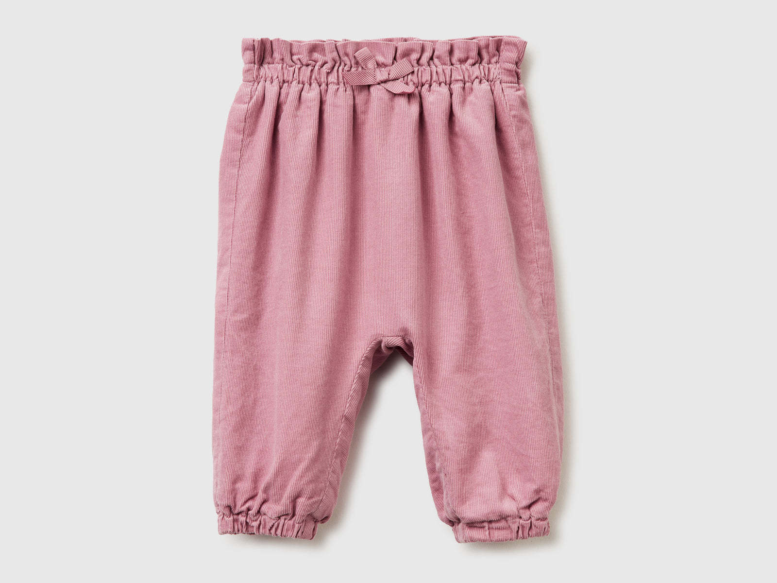 Pantaloni in velluto da neonato malva | Benetton Outlet