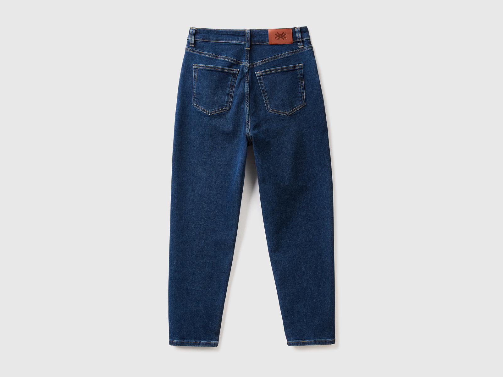Jeans cropped mom fit da donna blu 2 | Benetton Outlet