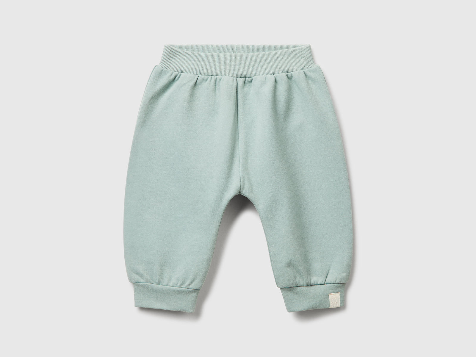 Pantaloni in felpa da neonato verde acqua | Benetton Outlet
