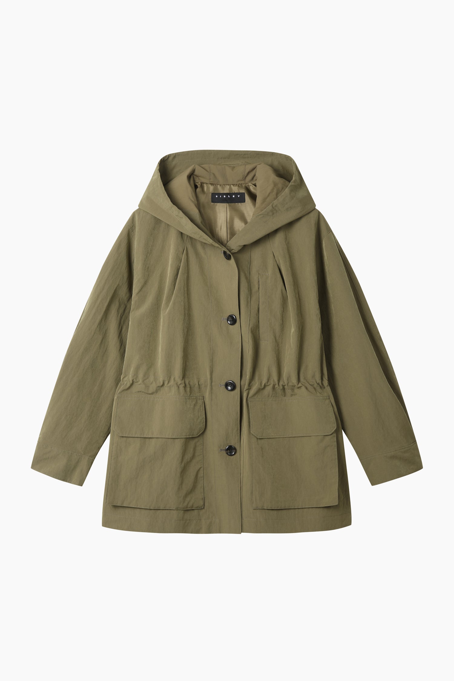 Parka con cappuccio da donna verde oliva | Sisley Outlet