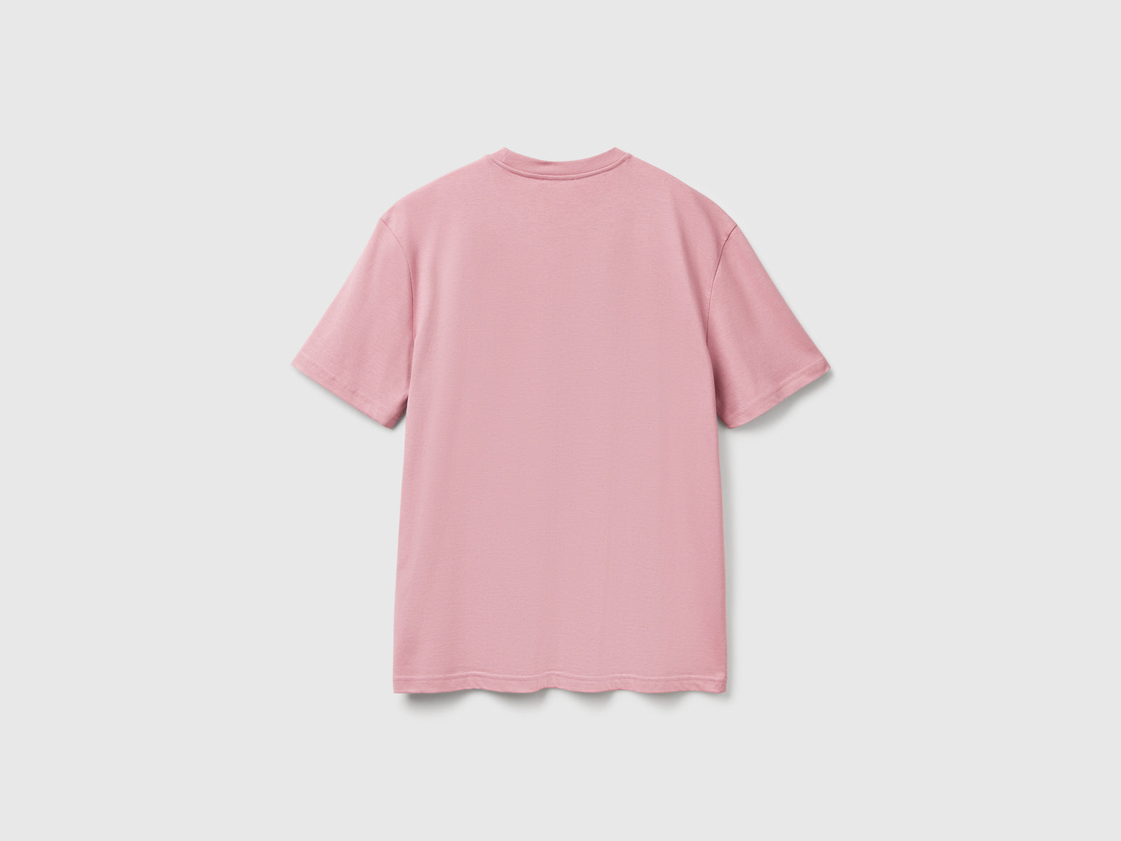 T-shirt basica cotone da uomo rosa 2 | Benetton Outlet
