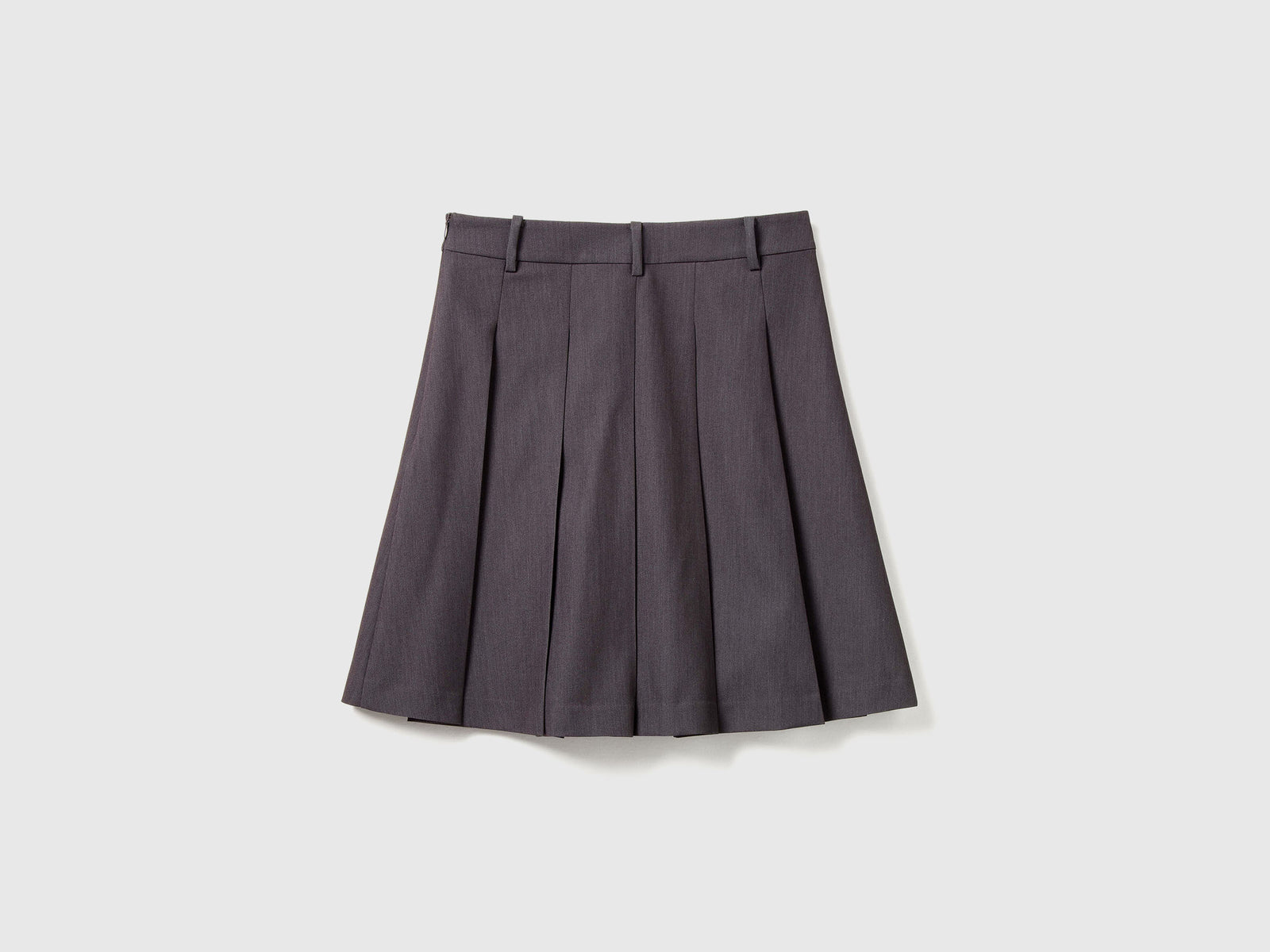 Minigonna con pieghe da donna grigio scuro 2 | Benetton Outlet