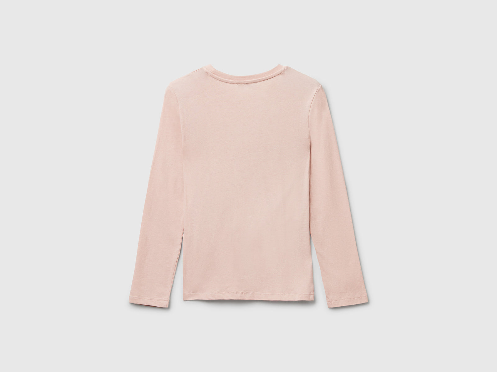 Maglietta con stampa glitter da bambina rosa tenue 2 | Benetton Outlet