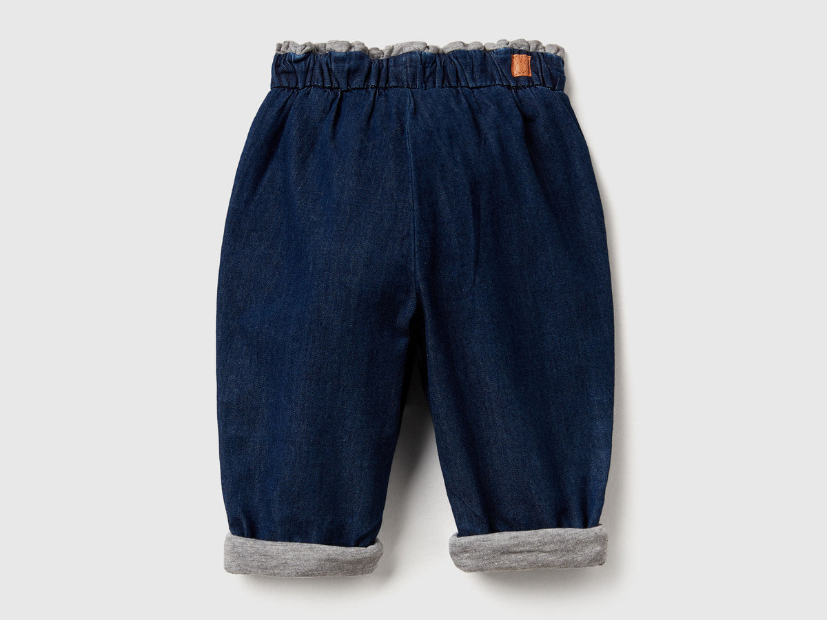 Pantaloni foderati in chambray