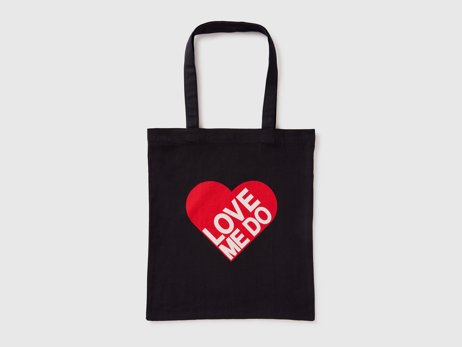 Tote Bag The Beatles in puro cotone da donna nero | Benetton Outlet