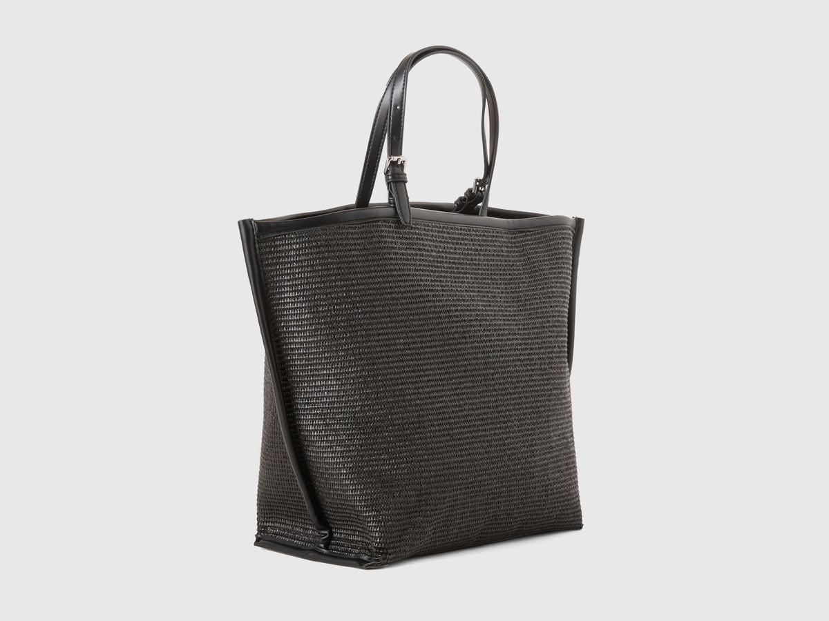 Tote bag effetto rafia