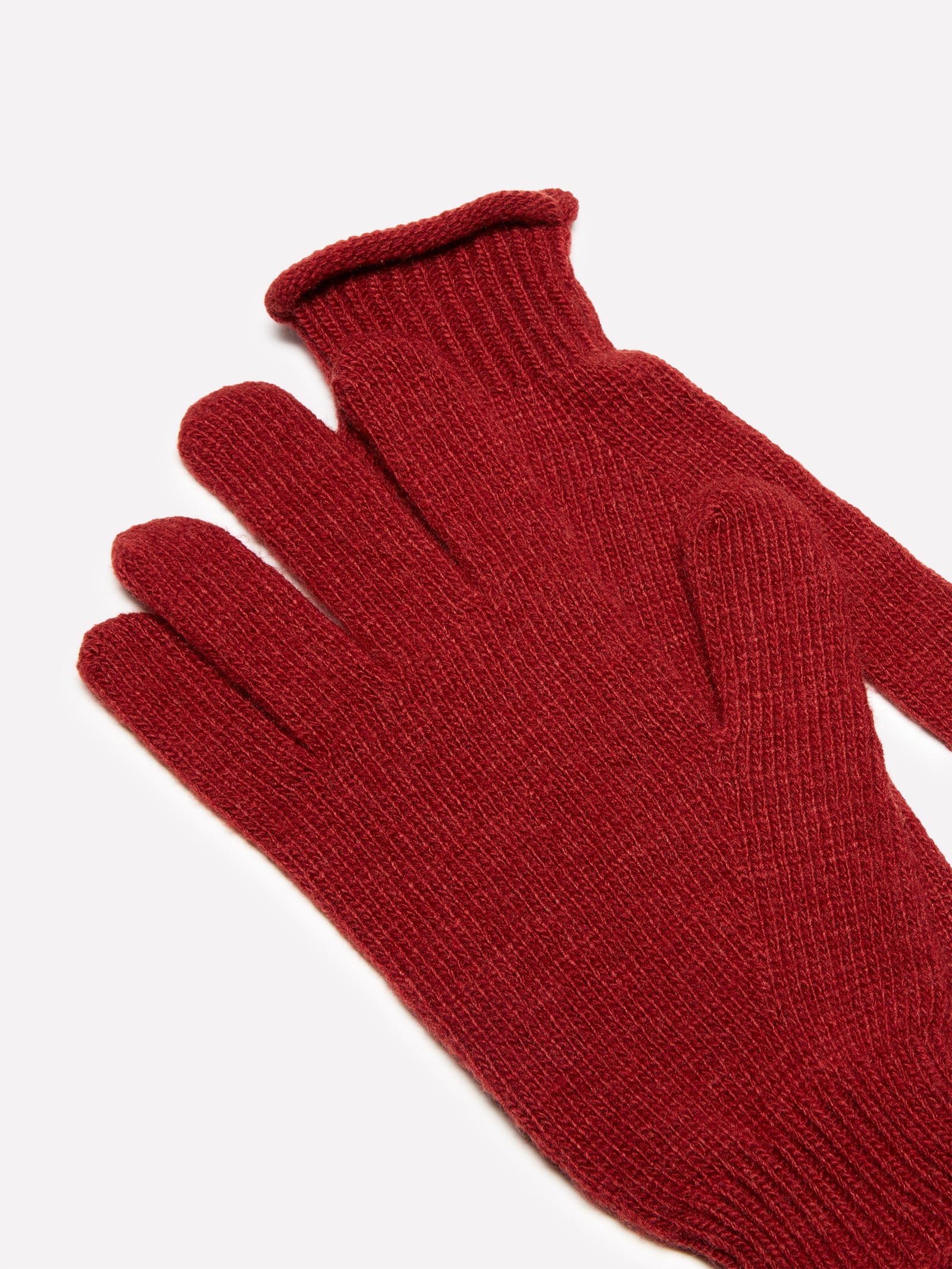 Guanti mattone in misto cashmere da donna rosso 2 | Sisley Outlet