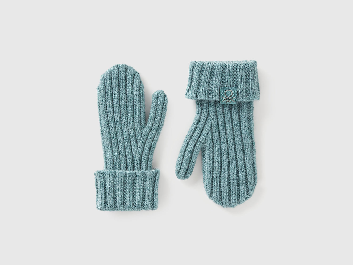 Muffole in misto lana da bimbo turchese | Benetton Outlet