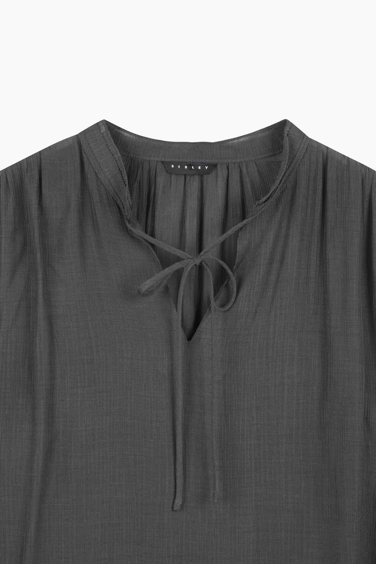 Vestito corto nero con rouches