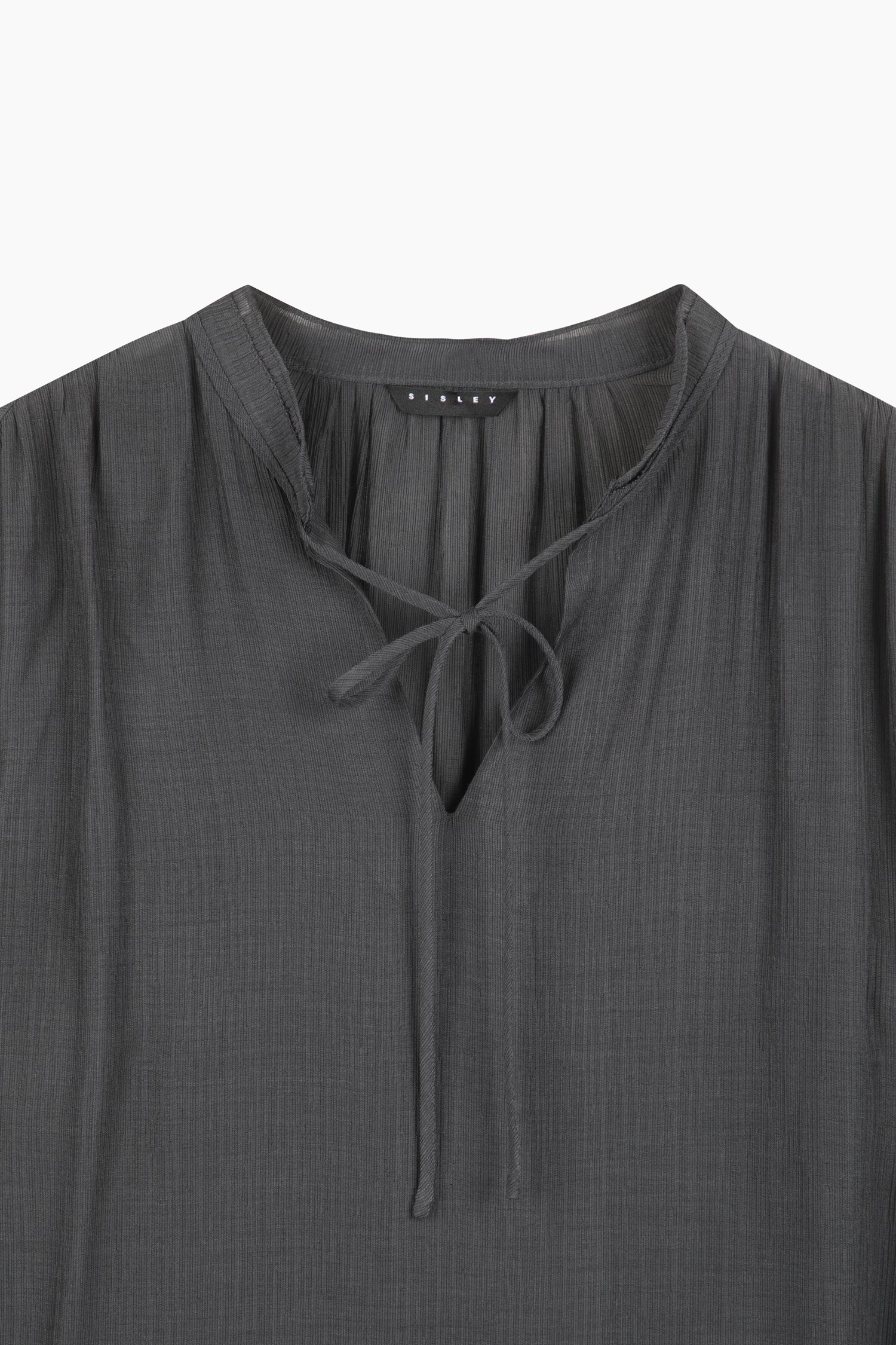 Vestito corto nero con rouches da donna grigio scuro 3 | Sisley Outlet