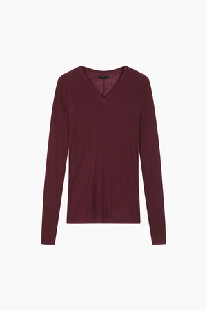T-shirt scollo a V aderente
